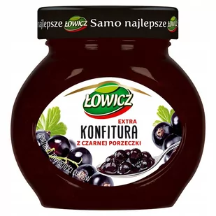 Łowicz KONFITURA Z CZARNYCH PORZECZEK NISKOSŁODZONA 240 G - Konfitury, marmolady, powidła - miniaturka - grafika 1