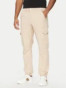 Spodnie męskie - Guess Spodnie materiałowe M5RB54 WGXY1 Beżowy Slim Fit - miniaturka - grafika 1