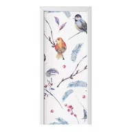 Naklejki na ścianę - Naklejka na drzwi HOMEPRINT Ptaki na białym tle 75x205 cm - miniaturka - grafika 1