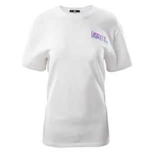 Damska Koszulka KARL LAGERFELD MINI KARL BALLOON LOGO TEE 211U1705-100 – Biały - Koszulki i topy damskie - miniaturka - grafika 1