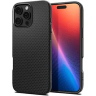 Etui i futerały do telefonów - Etui SPIGEN Liquid Air do Apple iPhone 16 Pro Max Czarny Mat - miniaturka - grafika 1