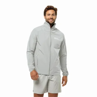 Męska bluza sportowa Jack Wolfskin PRELIGHT JKT M cool grey - M - Bluzy męskie - miniaturka - grafika 1