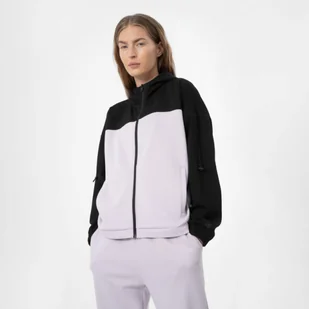 Damska bluza dresowa rozpinana z kapturem 4F H4Z22-BLD018 - Bluzy sportowe damskie - miniaturka - grafika 1