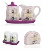 Mleczniki - Zestaw mlecznik przyprawnik serwetnik Lawenda 3 el - miniaturka - grafika 1