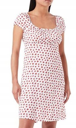 Only Sukienka Biała Mini We Wzór Prosta M 1Spy