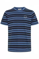 Koszulki męskie - CASUAL FRIDAY Męski t-shirt CFThor 0059 Y/D w paski 183921/niebieski Bijou Blue, XL, 183921 / Bijou Blue, XL - miniaturka - grafika 1