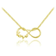 Naszyjniki - Naszyjnik Nieskończoność - 24k złocenie - miniaturka - grafika 1