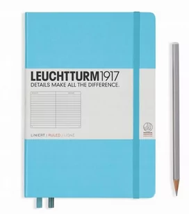 Leuchtturm 1917 notatnik Medium (A5), twarda okładka, 249 stron, niebieski (Ice Blue) 357480 - Szkolne artykuły papiernicze - miniaturka - grafika 1