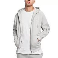 Bluzy męskie - Urban Classics Męska bluza z kapturem z zamkiem błyskawicznym, Lightassphalt, S - miniaturka - grafika 1