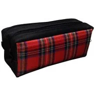 Piórniki - 7R Piórnik szkolny NS10 kratka czerwona - miniaturka - grafika 1