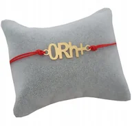 Bransoletki - Bransoletka SZNURKOWA GRUPA KRWI 0Rh+ srebro 925 - miniaturka - grafika 1