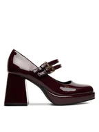 Półbuty damskie - JENNY Czółenka CEO-JY230928 Bordowy - miniaturka - grafika 1