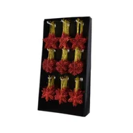 Ozdoby bożonarodzeniowe - Zawieszka plastikowa mix 3 rodzajów czerwona - miniaturka - grafika 1