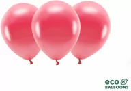 Balony i akcesoria - EKO Balony lateksowe metalizowane jasnoczerwone - duże - 10 szt. - miniaturka - grafika 1