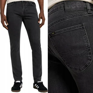 Lee MALONE SKINNY Dark Asphalt DżINS SZARE SPODNIE JEANSOWE RURKI W29 L32 - Spodnie męskie - miniaturka - grafika 1