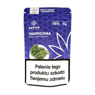 Sativa Poland, CBD Kwiaty Konopi ”Tropicana”, 3g - Suplementy naturalne - miniaturka - grafika 1
