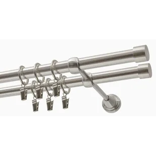 Karnisz DECASTYL Luna z kółkami Podwójny 320 cm Stal nierdzewna - Karnisze Karnisz DECASTYL Luna z kółkami Podwójny 320 cm Stal nierdzewna - Karnisze - miniaturka - grafika 1