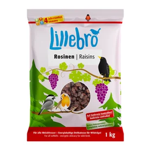 Lillebro Rodzynki - 3 x 1 kg - Karma dla ptaków - miniaturka - grafika 1