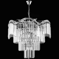 Lampy sufitowe - VEN Pałacowa LAMPA wisząca VEN E1735/9 CR kryształowa OPRAWA crystal glamour ZWIS na łańcuchu chrom VEN E1735/9 CR - miniaturka - grafika 1