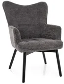Fotele - Fotel do salonu CARMEN RAVEN szary SIGNAL - miniaturka - grafika 1