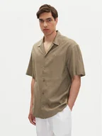 Koszule męskie - Emporio Armani Koszula EM000593 AF12356 U6189 Brązowy Regular Fit - miniaturka - grafika 1