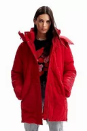 Kurtki damskie - Desigual Damska kurtka Tulip Woman Woven Padded Long Overcoat, czerwony, XL - miniaturka - grafika 1