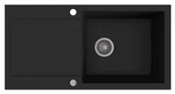 Zlewozmywaki - Zlewozmywak granitowy Kernau KGS H 6097 1B1D Deep Black - miniaturka - grafika 1
