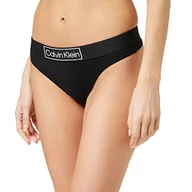 Majtki damskie - Calvin Klein Stringi damskie Tanga, Czarny F6307e, XL - miniaturka - grafika 1