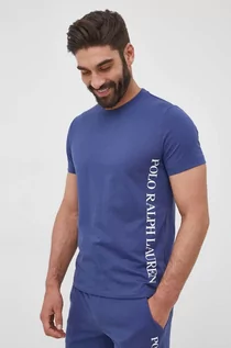 Koszulki męskie - Ralph Lauren Polo Polo t-shirt męski kolor granatowy z nadrukiem - grafika 1