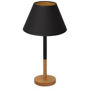 Lampy stojące - Luminex Table lamps 3755 Lampa stołowa lampka 1x60W E27 czarny/naturalny/złoty - miniaturka - grafika 1