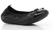 Baleriny - Geox Dziecięce Baleriny Czarne Ze Skórą 28 Ż3D - miniaturka - grafika 1