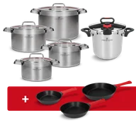Zestawy garnków i patelni - Zestaw garnków i szybkowar 10 el. Klassiker Zwieger + patelnie 3 el. Obsidian - miniaturka - grafika 1