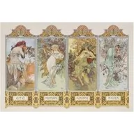 Puzzle - Clementoni Puzzle Museum Collection Mucha The Four Seasons 1000 - miniaturka - grafika 1