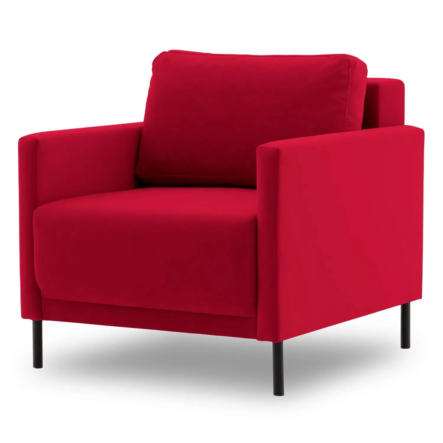 Elegancki fotel welurowy, Laya 70, 85x96x90 cm, czerwony