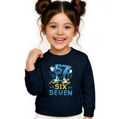Bluzy dla dziewczynek - BLUZA DZIECIĘCA 67 SIX SEVEN KLOCKI VIRAL DLA CHŁOPCA DZIEWCZYNKI 134-140 - miniaturka - grafika 1