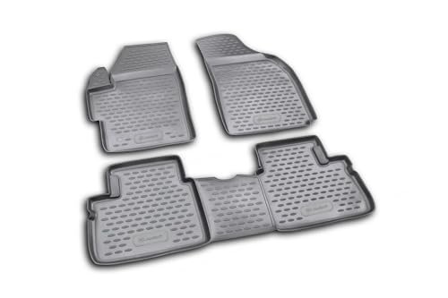Element Dokładnie dopasowane dywaniki gumowe premium 3D pasujące do Mazda 6 2002-2012, 4-częściowy (szary)