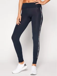 Tommy Hilfiger Legginsy UW0UW00563 Granatowy Slim Fit - Spodnie damskie - miniaturka - grafika 1
