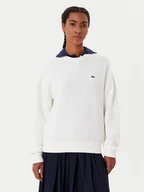 Swetry damskie - Lacoste Sweter AF4158 Écru Regular Fit - miniaturka - grafika 1