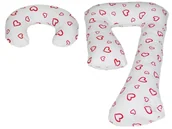 Poduszki do karmienia - Zestaw Poduszek Uniwersalnych, Wygodne, Ciążowe Zestaw Poduszek Uniwersalnych, Wygodne, Ciążowe (Wzór: Czerwone Serca) - miniaturka - grafika 1