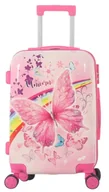 Walizki - MOTYLE MOTYLKI WALIZKA DLA DZIECI KABINOWA DO SAMOLOTU DZIECIĘCA PODRÓŻNA - miniaturka - grafika 1