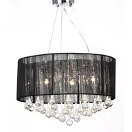 Lampy sufitowe - Vida Lampa wisząca z 85 kryształami czarna V-60344 - miniaturka - grafika 1