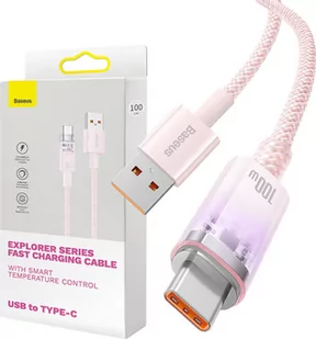 Kabel USB Baseus USB-A - USB-C 1 m Różowy (CATS010504) - Kable USB - miniaturka - grafika 1
