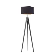 Lampy stojące - LYSNE, lampa podłogowa LAGOS, czarny ze złotym wnętrzem - miniaturka - grafika 1