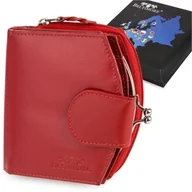 Portfele - Portfel damski portmonetka skórzany czerwony RFiD BELTIMORE L53 czerwony - miniaturka - grafika 1