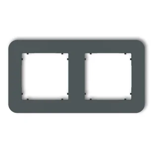 Karlik Ramka podwójna zaokrąglona MINI - grafit mat - Klawisze i ramki - miniaturka - grafika 1