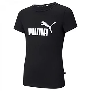 Koszulki dla dziewczynek - Puma Koszulka dziewczęca Ess logo G Czarny 152 587029 - grafika 1