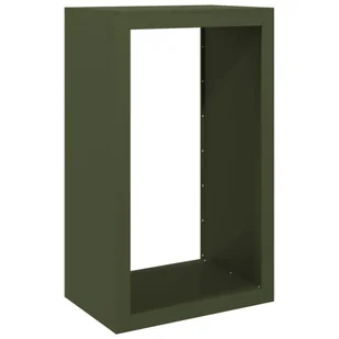 vidaXL Stojak na drewno opałowe, zielony, 60x40x100 cm, stalowy - Wózki magazynowe - miniaturka - grafika 1