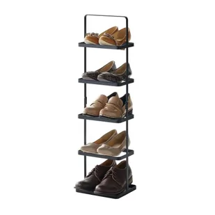 YAMAZAKI Tower' 2479 regał na buty wysoki do wejścia, korytarza, stal, czarny, dł. 22 x szer. 18 x wys. 77,5 cm - Moda i Uroda OUTLET - miniaturka - grafika 1