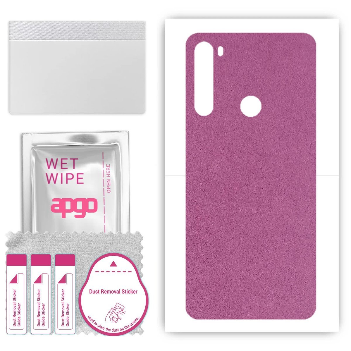 Folia naklejka skórka strukturalna na TYŁ Zamsz do Xiaomi Redmi Note 8T - Zamsz Fioletowy - apgo SKINS