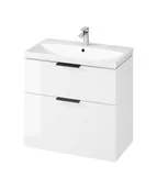 Szafki łazienkowe - Cersanit City zestaw meblowy 80 cm umywalka z szafką biały połysk S801-423 - miniaturka - grafika 1